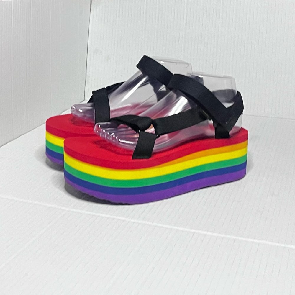 Teva x Pride Rainbow Platform Sandals